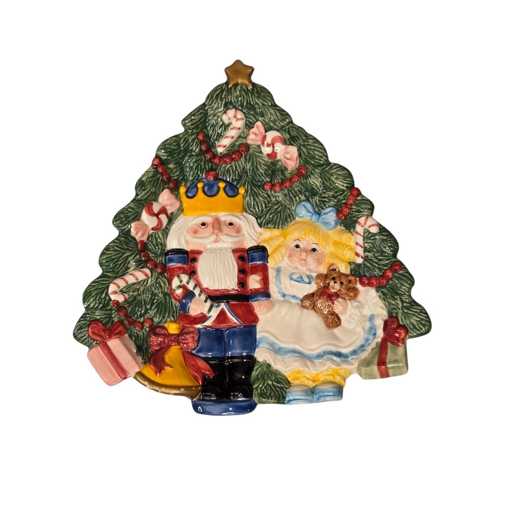 Vintage FITZ & FLOYD 1992 Christmas Dish Nutcracker Holiday‎ (Callouts)